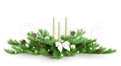 Christmas decoration isolated 3d rendering