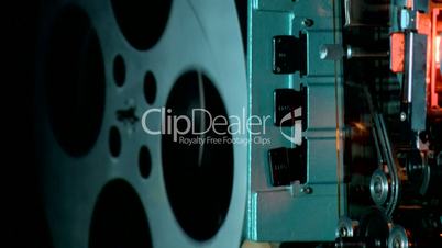 roll film projector spinning