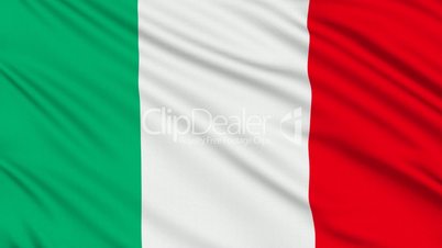 Italian flag, with real structure of a fabric