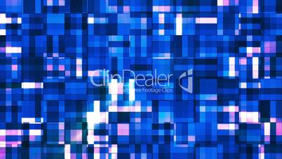 Broadcast Twinkling Squared Hi-Tech Blocks, Blue Magenta, Abstract, Loopable, HD