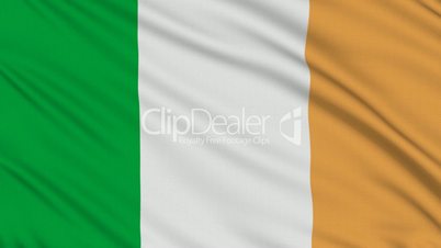Irish flag, with real structure of a fabric