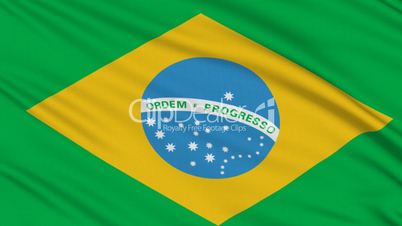 Brazilian flag, with real structure of a fabric