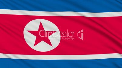 North Korean flag, with real structure of a fabric