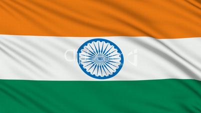 Indian flag, with real structure of a fabric