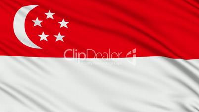 Singapore flag, with real structure of a fabric