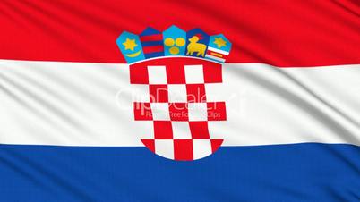 Croatian flag, with real structure of a fabric