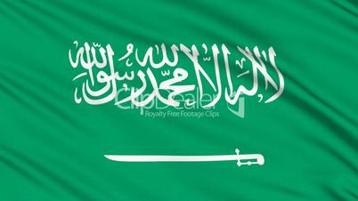 Saudi Arabia flag, with real structure of a fabric