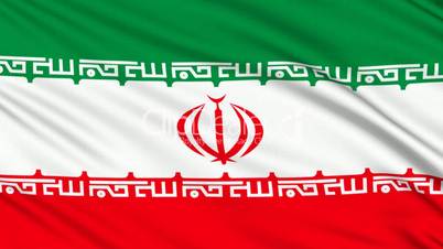 Iran flag, with real structure of a fabric