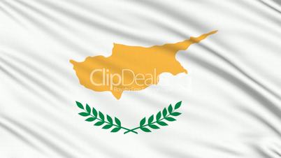 Cyprus flag, with real structure of a fabric