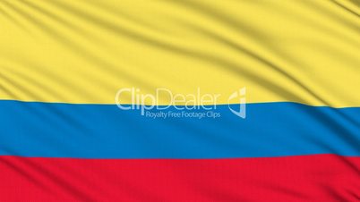 Colombia flag, with real structure of a fabric