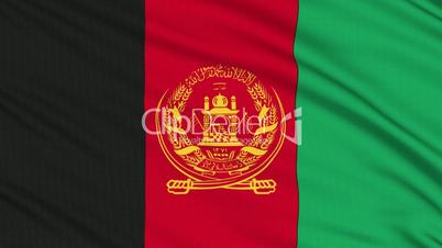 Afghanistan flag, with real structure of a fabric