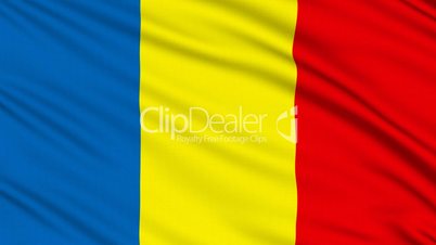 Romanian flag, with real structure of a fabric