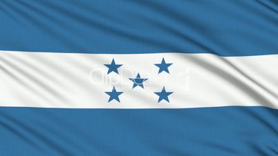 Honduras flag, with real structure of a fabric