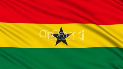 Ghanaian flag, with real structure of a fabric