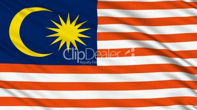 Malaysian flag, with real structure of a fabric
