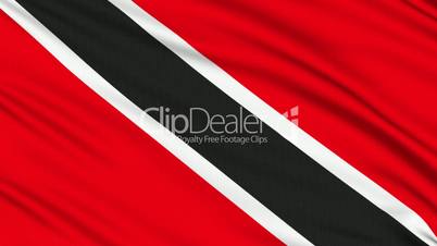 Trinidad and Tobago Flag, with real structure of a fabric