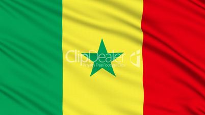 Senegalese flag, with real structure of a fabric