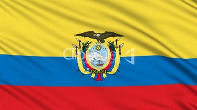 Ecuadorian Flag, with real structure of a fabric