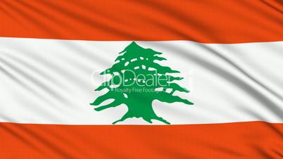 Lebanese Flag, with real structure of a fabric