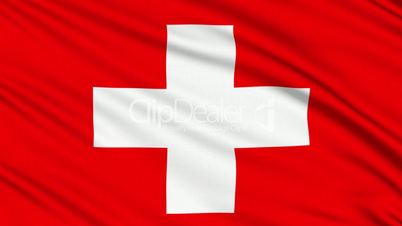 Swiss flag, with real structure of a fabric