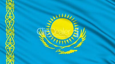 Kazakh Flag, with real structure of a fabric