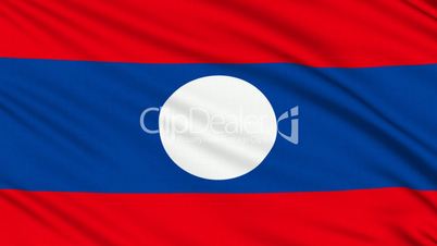 Laos Flag, with real structure of a fabric