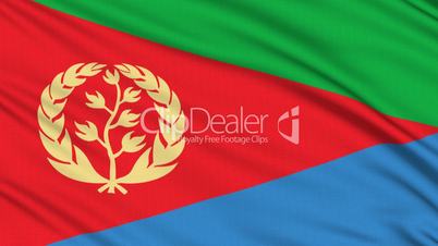 Eritrea Flag, with real structure of a fabric