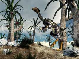 Caudipteryx dinosaur - 3D render