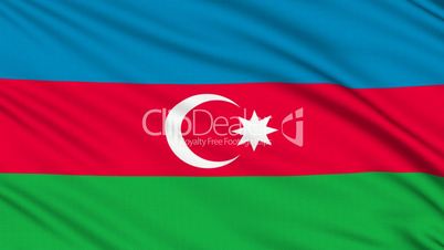 Azerbaijan Flag, with real structure of a fabric