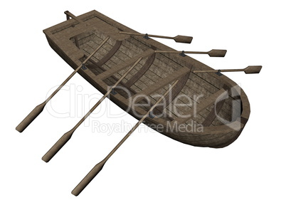 Woodboat - 3D render