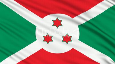 Burundi Flag, with real structure of a fabric