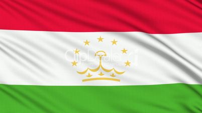 Tajikistan Flag, with real structure of a fabric