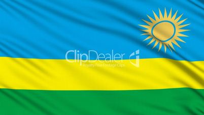 Rwandan Flag, With Real Structure Of A Fabric