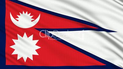 Nepal Flag, with real structure of a fabric