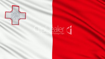 Maltese Flag, with real structure of a fabric