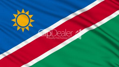 Namibia Flag, with real structure of a fabric