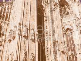 Retro looking Milan Cathedral