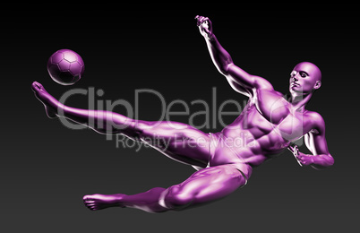 Soccer Playing Kicking a Football Soccer Playing Kicking a Football