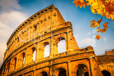 Colosseum at sunset