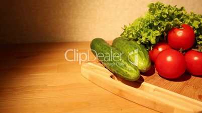 Vegetables on cutting board