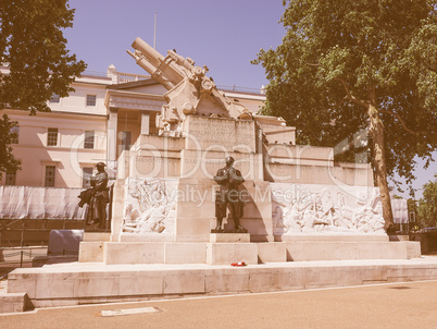Retro looking Royal artillery memorial in London