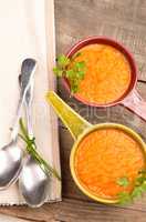 Organic carrot soup