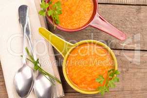 Organic carrot soup
