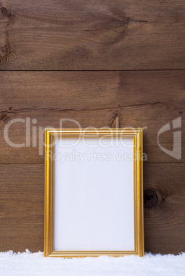 Vertical Frame With Copy Space On Snow