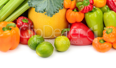 Assortment fresh fruit and vegetables