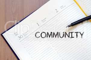 Community write on notebook