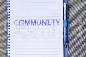 Community write on notebook