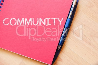 Community write on notebook