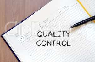 Quality control write on notebook