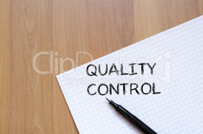Quality control write on notebook